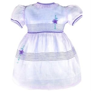 Vintage Nannette lavender organdy sheer dress 3